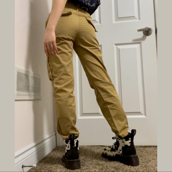 Women’s Multi-Pockets Cargo Jogger Jack Pants | Khaki | Size S - Picture 6 of 12
